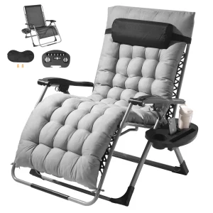 SucceBuy Zero Gravity Chair with Cushion Footrest and Cupholder