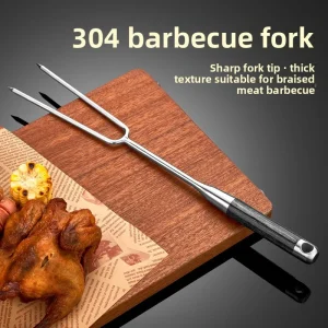 Stainless steel barbecue fork