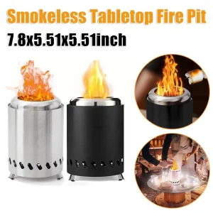 Smokeless Tabletop Fire Pit Stainless Steel